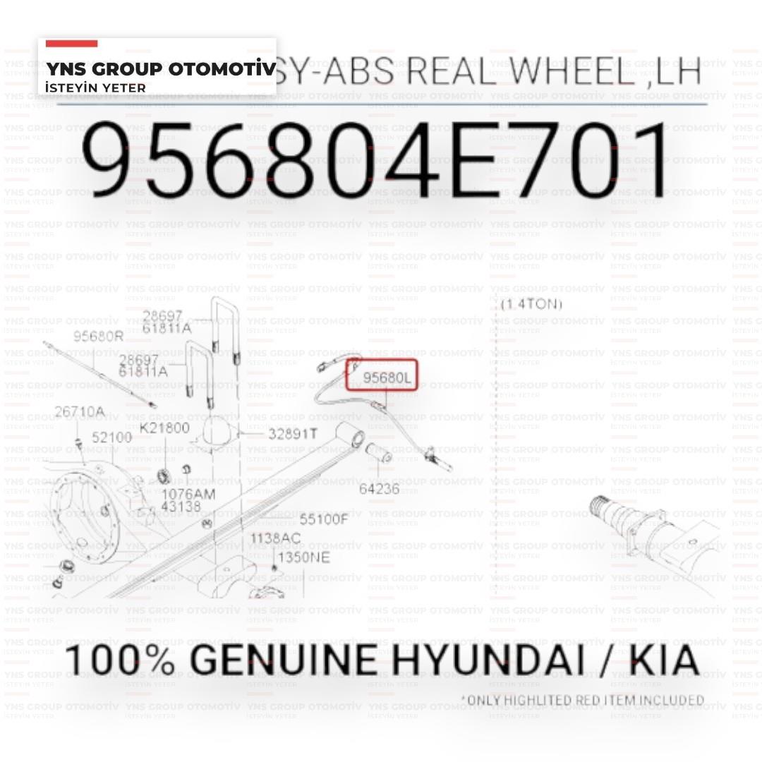 Kia Bongo K2500 10-15 Abs Sensörü Arka Sol Mando - 956804e701