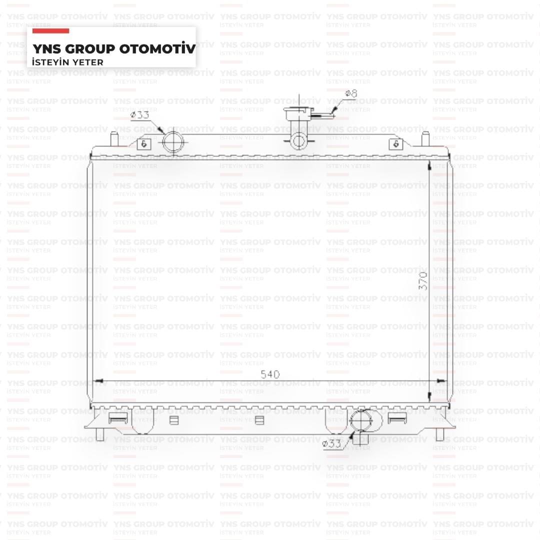 Kia Rio 06-11 1.5 Dizel Tci Manuel Motor Su Radyatörü (370x540x25) Doowon - 253101e300
