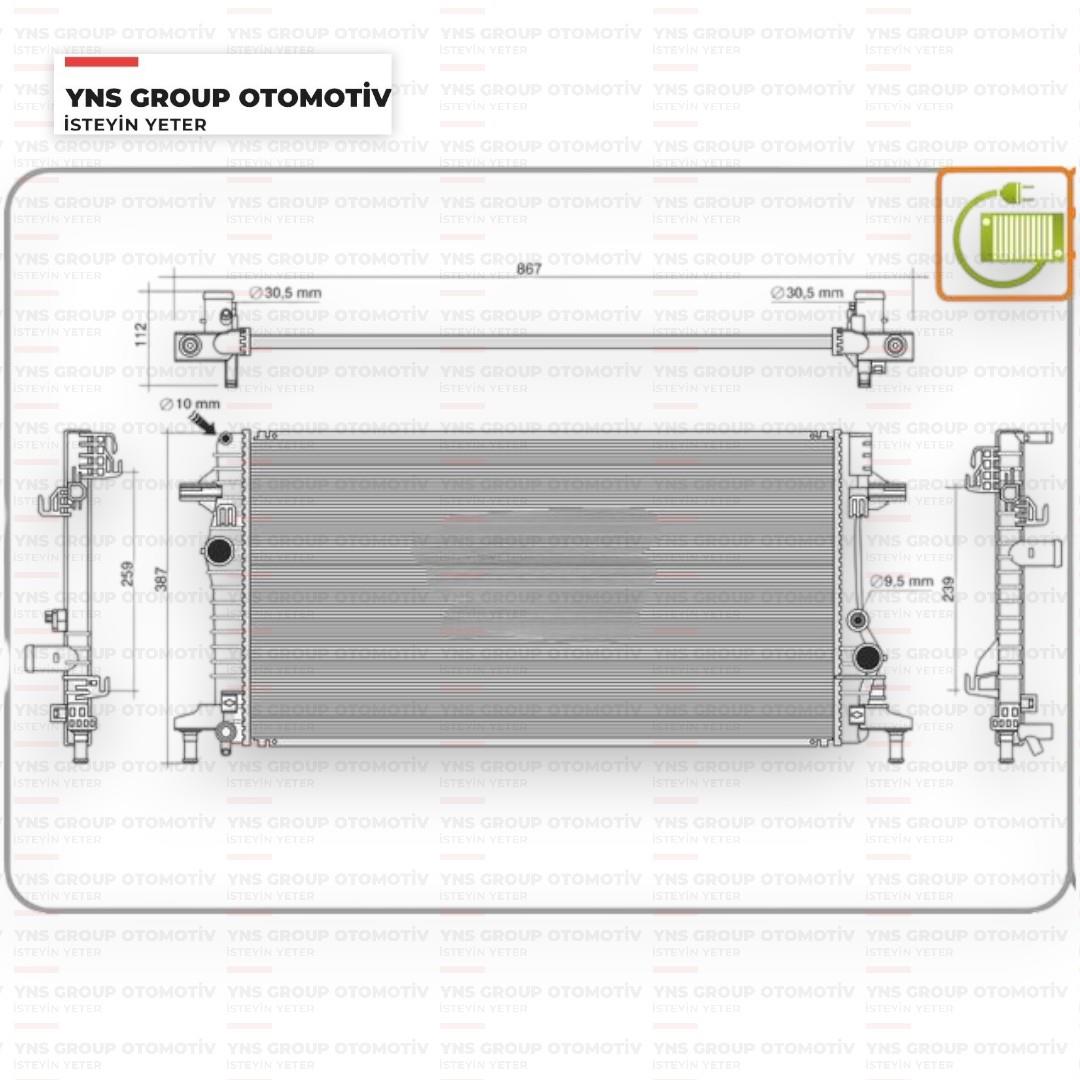 Mg Hs 22-24 1.5 T-Gdi A/T Motor Su Radyatörü Yns - 10792284