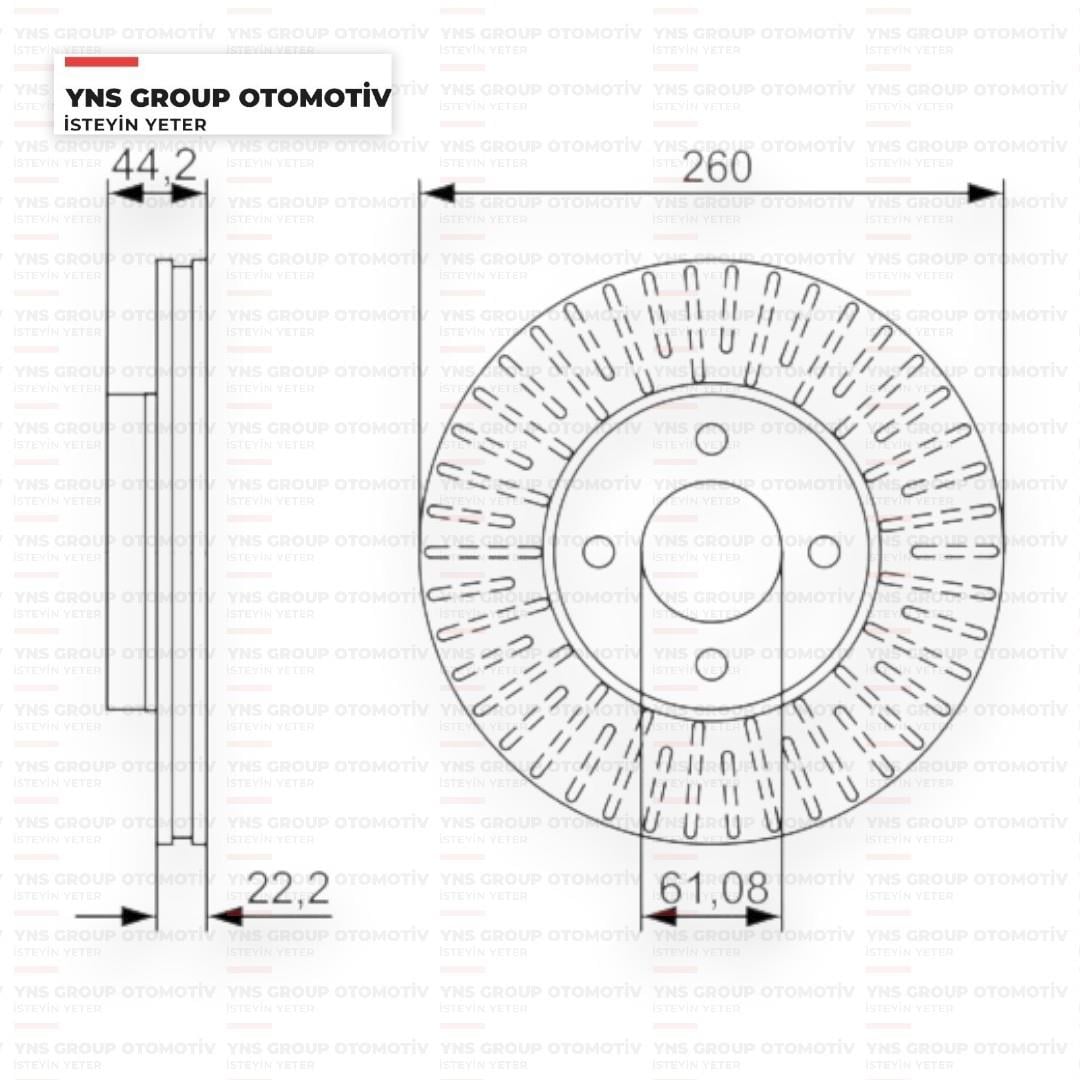 Nissan Micra 11- 1.2 Note 12- 1.2 - 1.5 Dci Ön Fren Diski (Adet) Frendi - 26950 / 402061ha0a