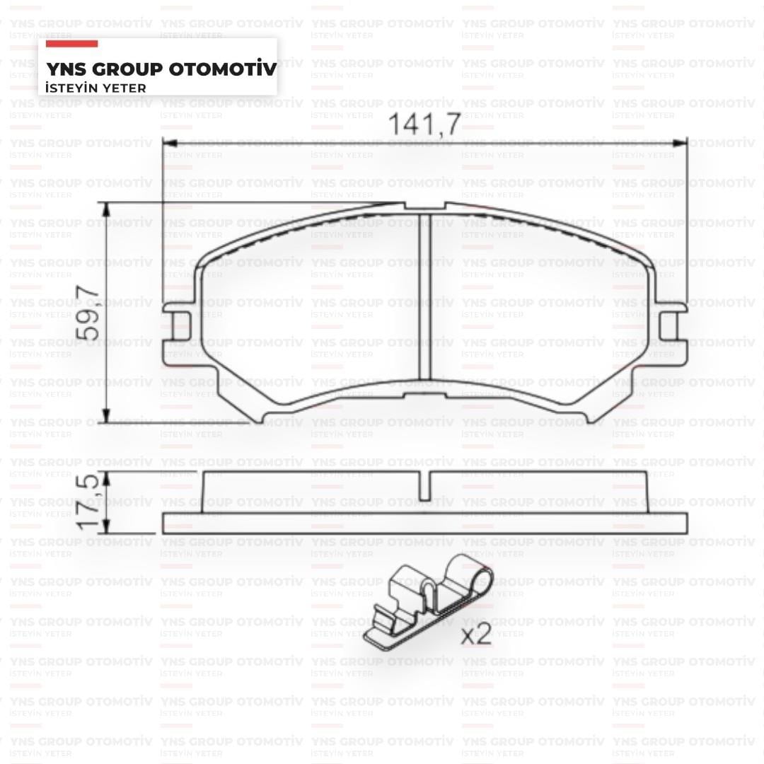 Nissan Qashqai Xtrail 14- Renault Kadjar 14- Ön Fren Balatası Takım Blueprint - Adn142176