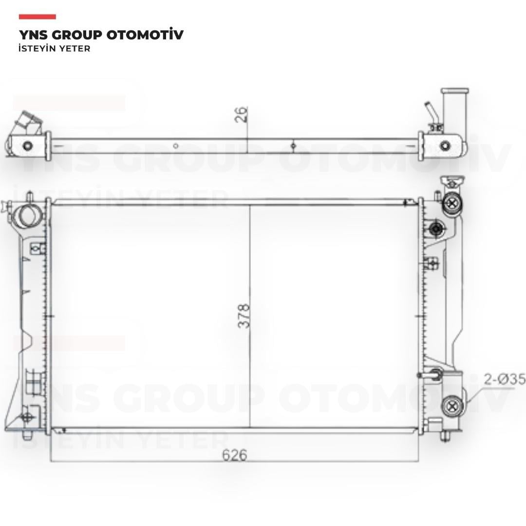 Toyota Avensis 2.0 16v Vvti 03-08 Motor Su Radyatörü (Otomatik Vites) Oris - Bto372016 / 164000h120