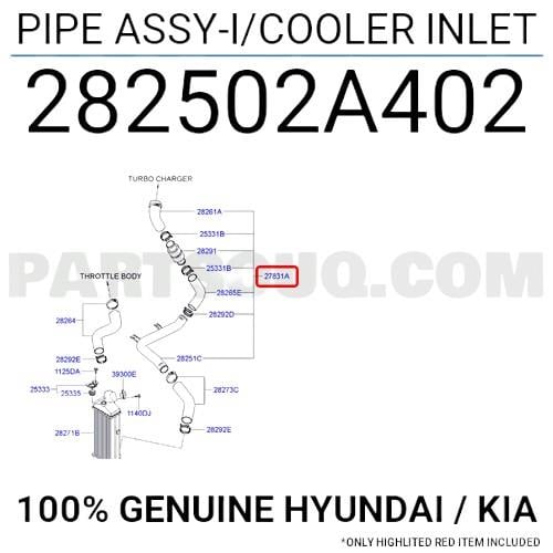 TURBO İNTERCOOLER GİRİŞ BORUSU KOMPLE RİO 05- 1,5 DİZEL ORJİNAL