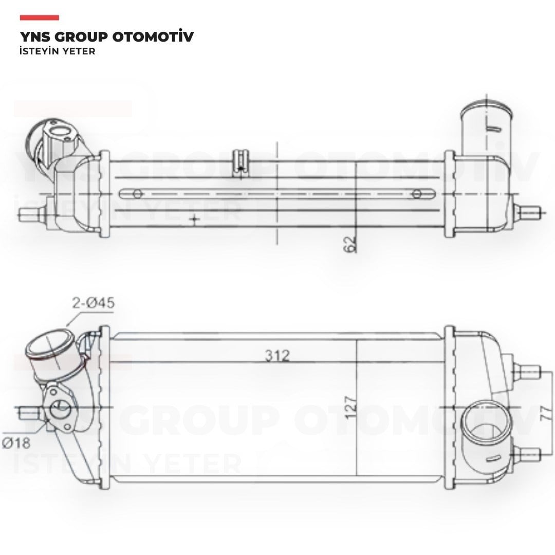 TURBO İNTERCOOLER RADYATÖRÜ ERA RİO CERATO 06- 1,5 DİZEL