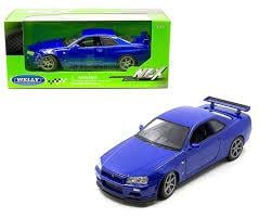 1/24 Nissan GTR R34 Bayside Blue - WELLY