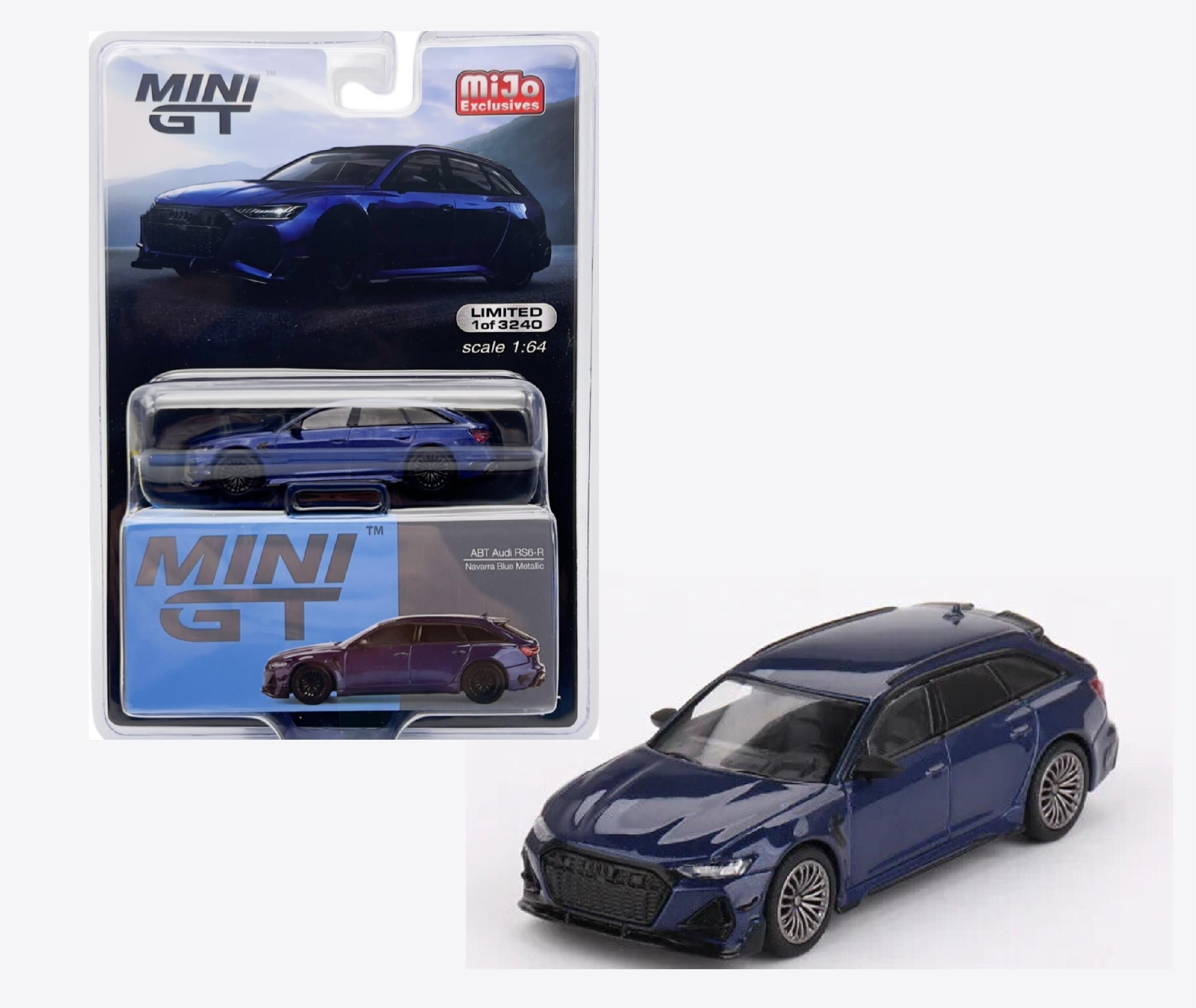 1/64 Audi RS6-R ABT Navarra Blue (Mini GT MIJO Exclusives)