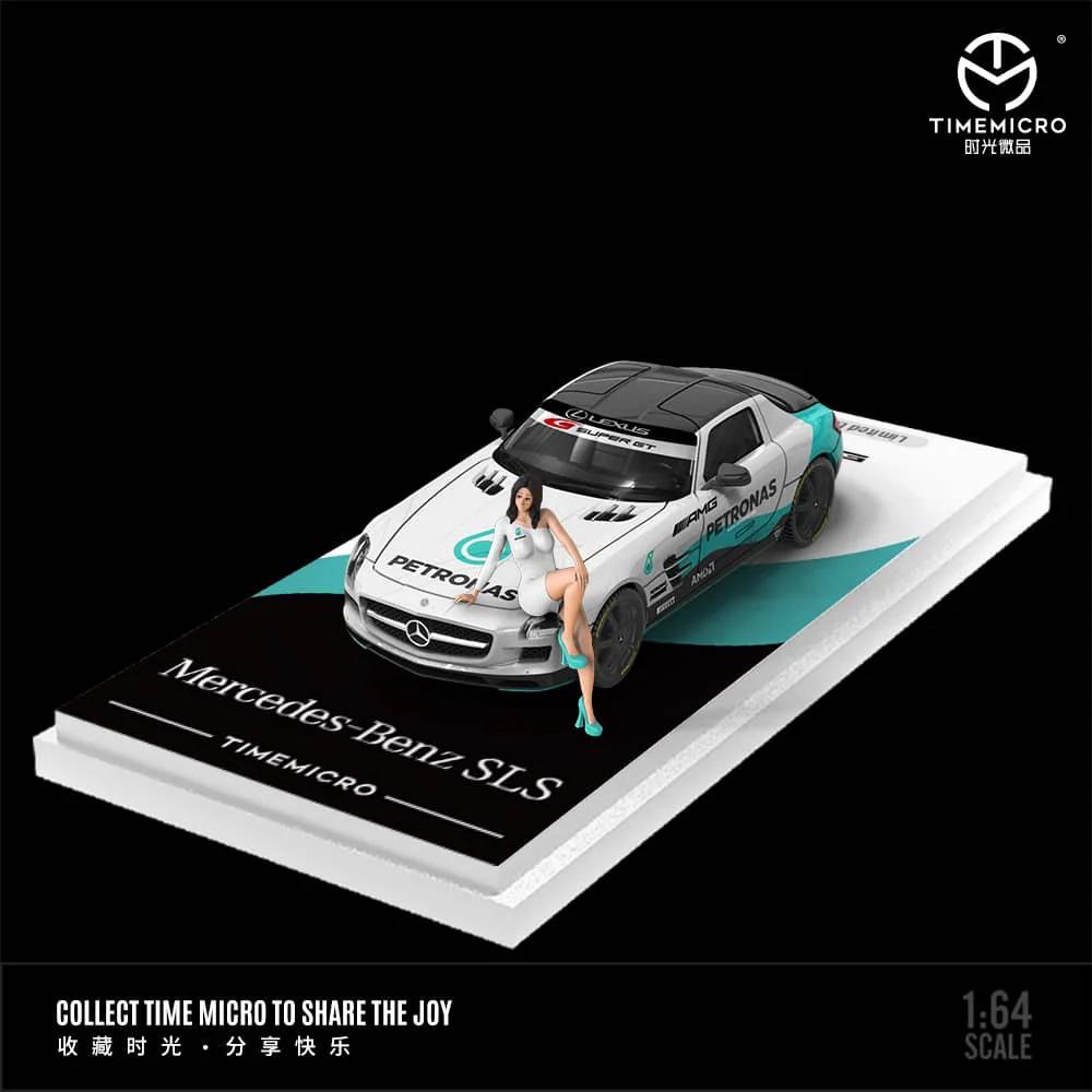 1/64 Mercedes Benz SLS AMG Petronas with Figurines (Time Micro)