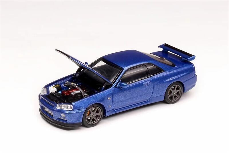 1/64 Nissan GTR R34 Bayside Blue (MotorHelix)