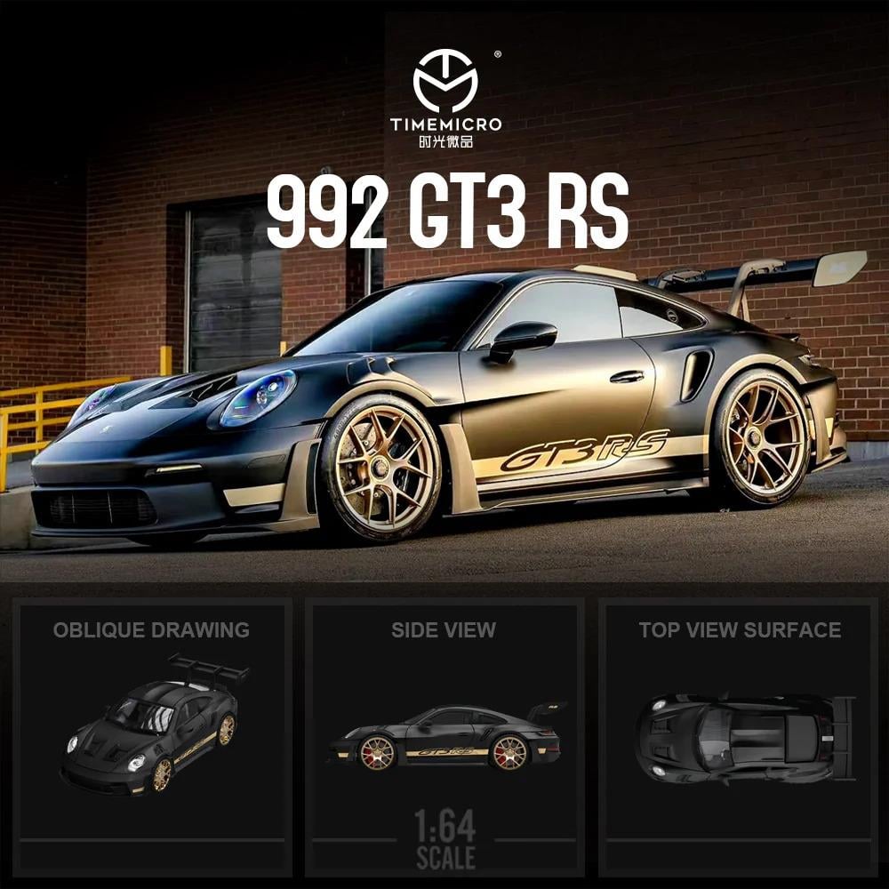 1/64 Porsche 992 GT3 RS Black Gold - TIME MICRO