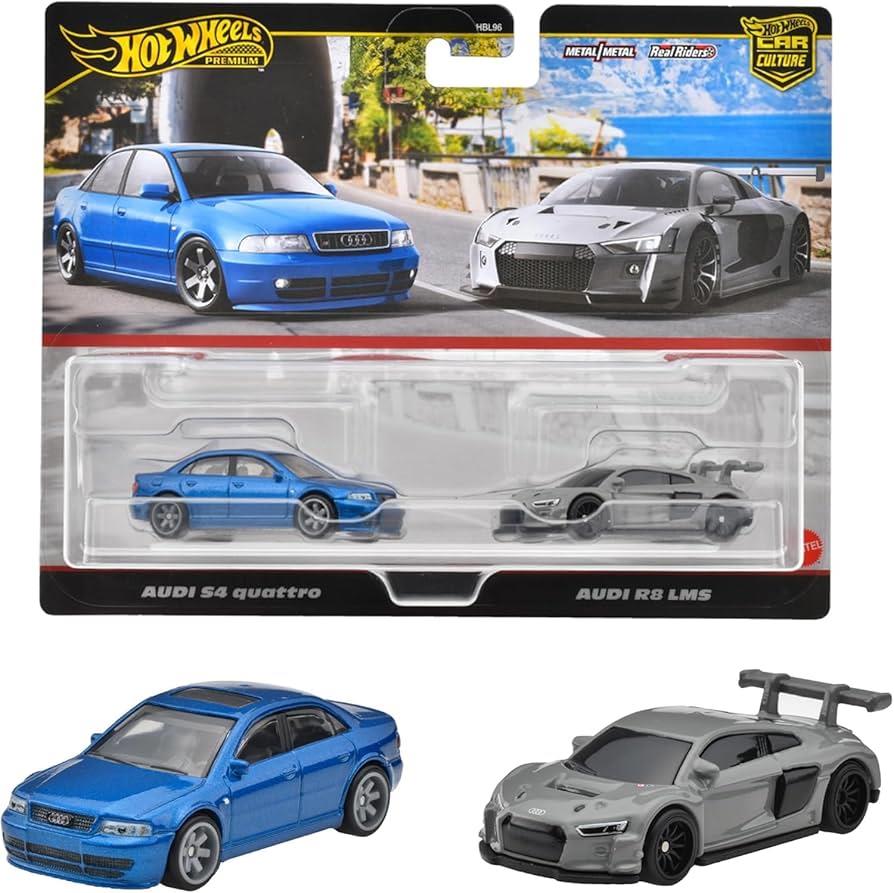 Hot Wheels Premium Audi S4 quattro vs Audi R8 LM