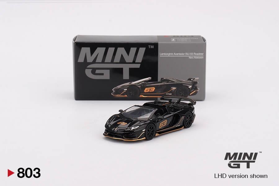 Mini GT 1/64 Lamborghini Aventador SVJ 63 Roadster Nero Aldebaran