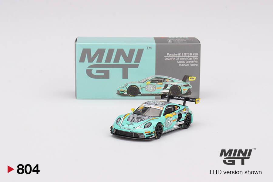 Mini GT 1/64 Porsche 911 GT3 R HubAuto Racing 2023 FIA GT World Cup 70th Macau Grand Prix