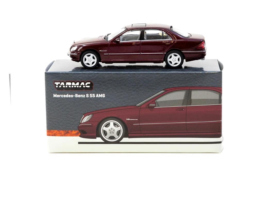 Tarmac Works 1/64 Mercedes-Benz S 55 AMG Bordeaux Red Metallic