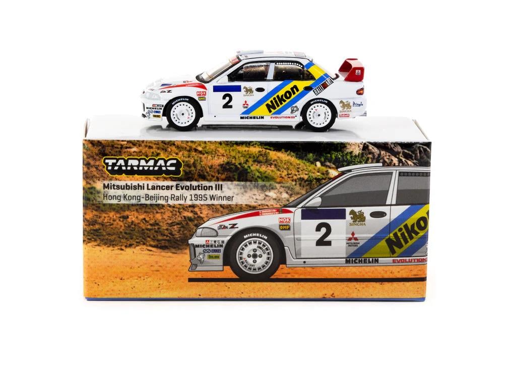 Tarmac Works 1/64 Mitsubishi Lancer Evolution III Hong Kong-Beijing Rally 1995 #2 Winner