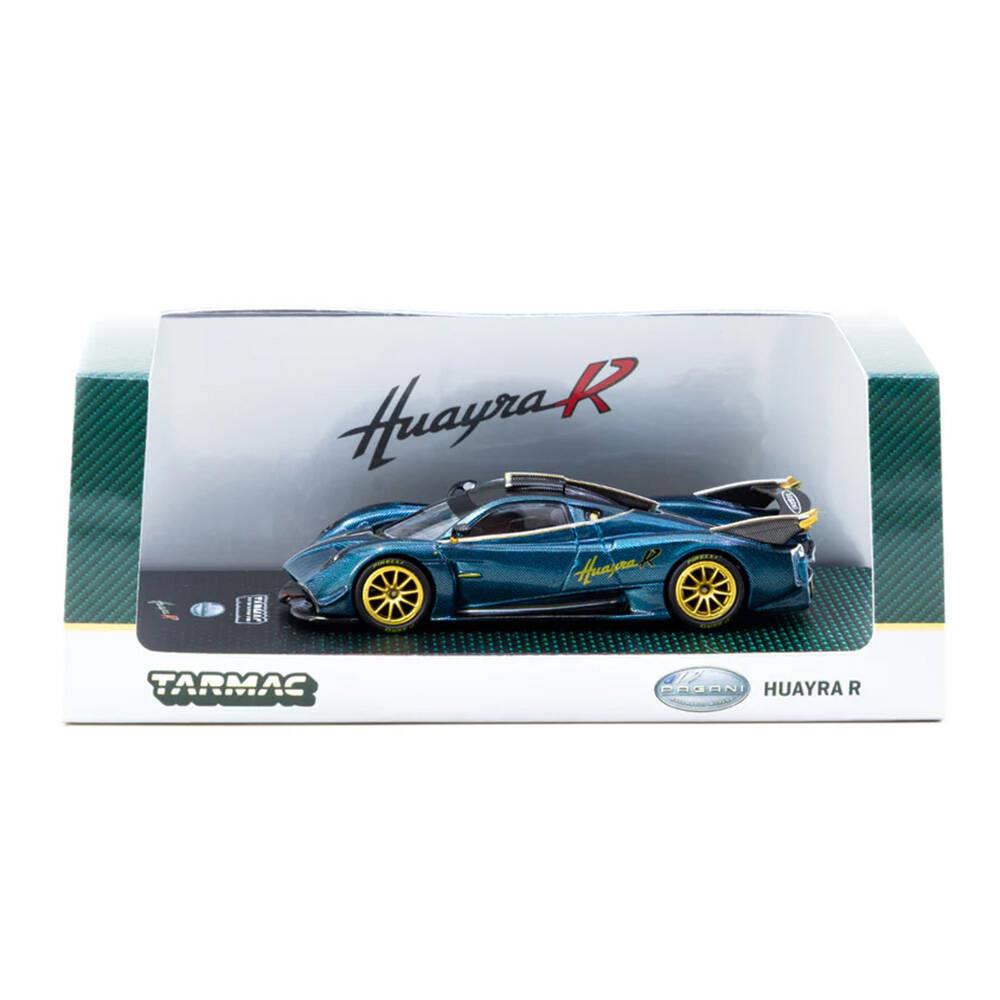 Tarmac Works 1/64 Pagani Huayra R Turquoise Carbon Fiber – USA Special Edition - GLOBAL64 T64G-TL035-TCF