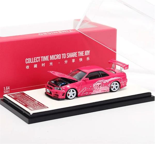 ミニカー Time Micro R34 Pink Fast Furious2 1/64 164-nissan-gtr-r34-pink-