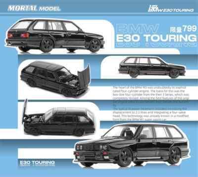 1/64 BMW E30 Touring Custom Black - Mortal Model