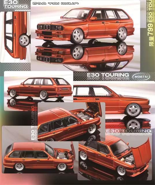 1/64 BMW E30 Touring Custom Orange - Mortal Model
