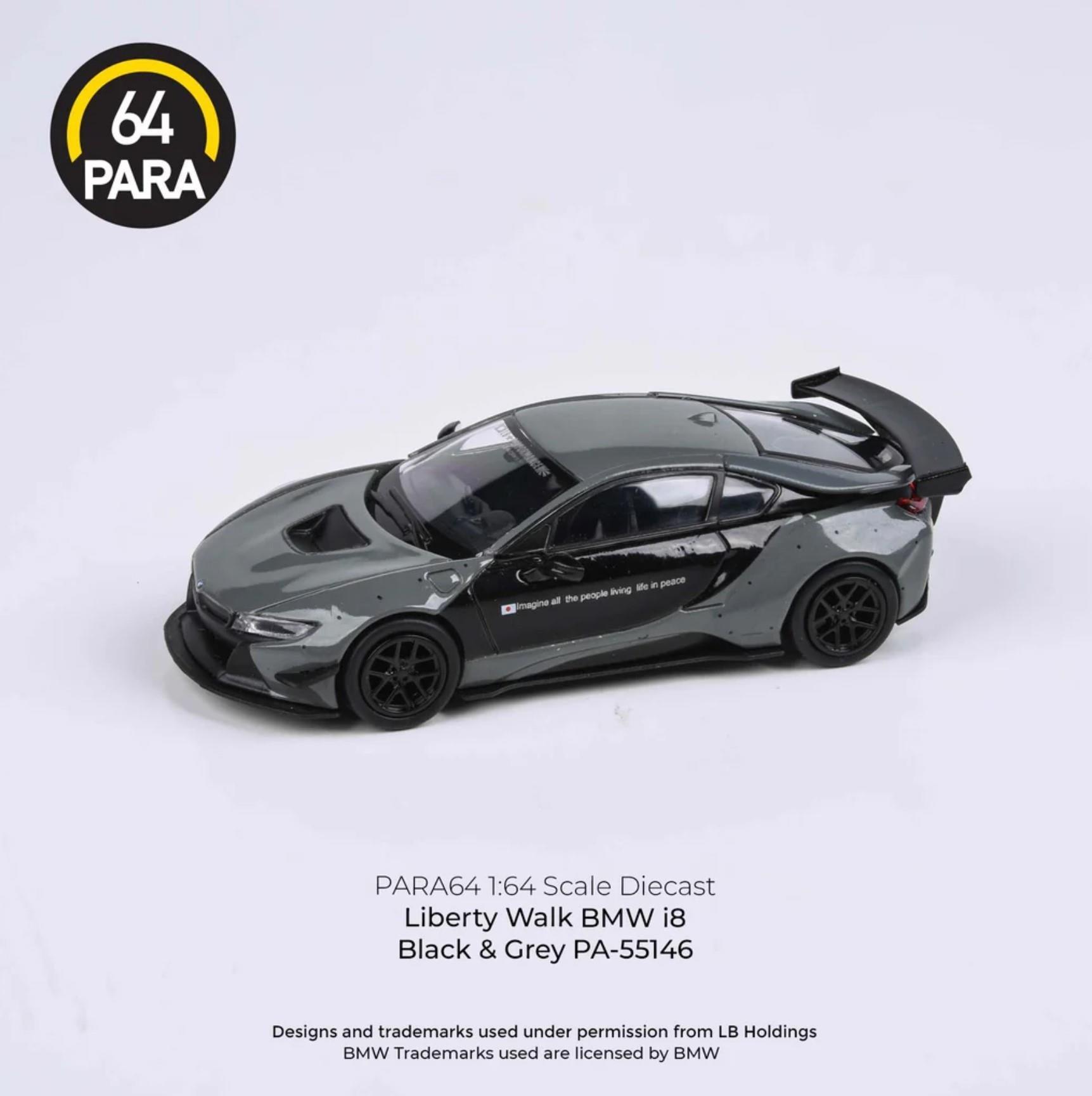 1/64 BMW İ8 LBWK Black & Grey (Para64)