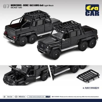 1/64 Mercedes Benz G63 AMG 6X6 Light Black - ERACAR