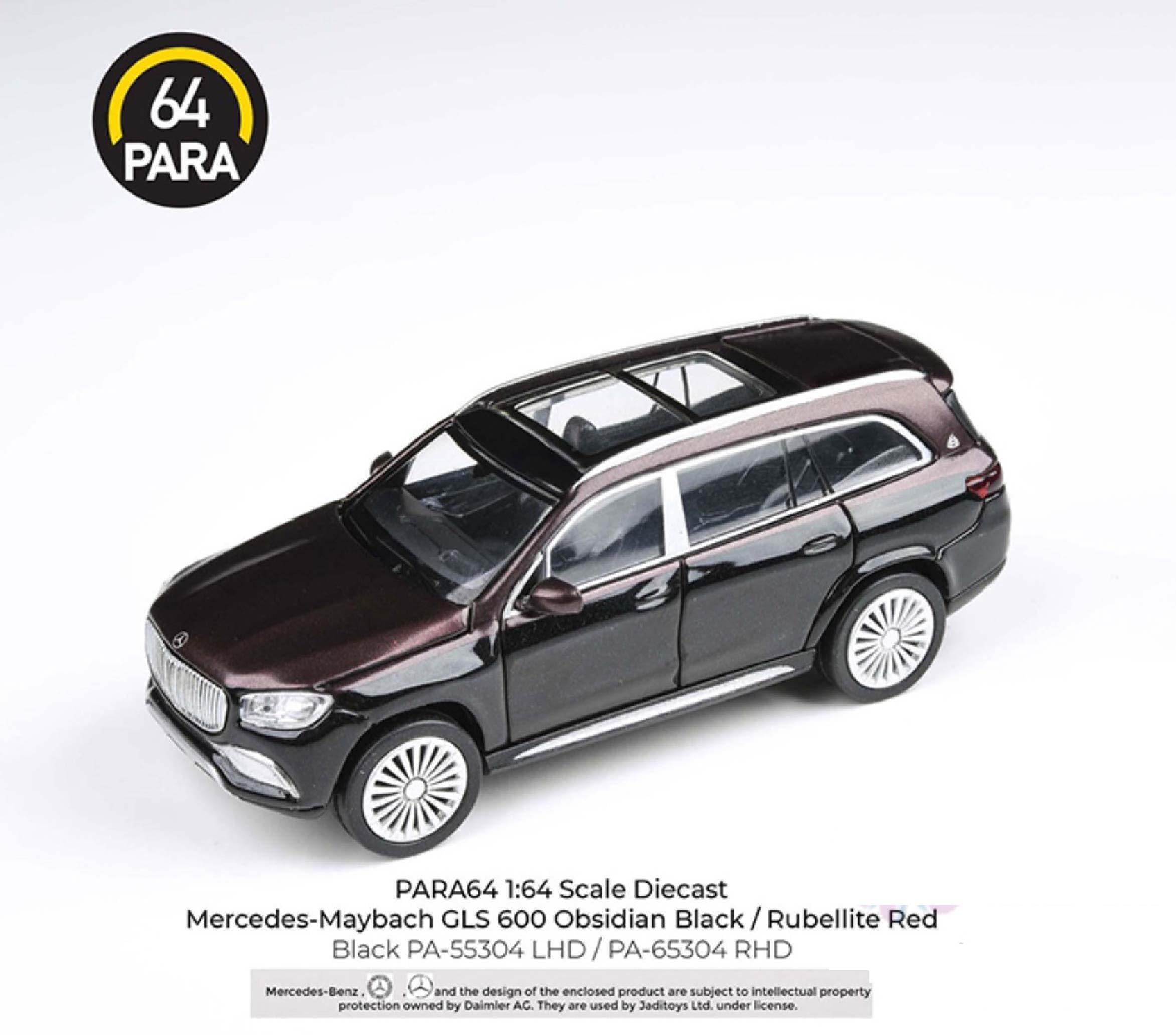 1/64 Mercedes Maybach GLS Black/Red (Para64)