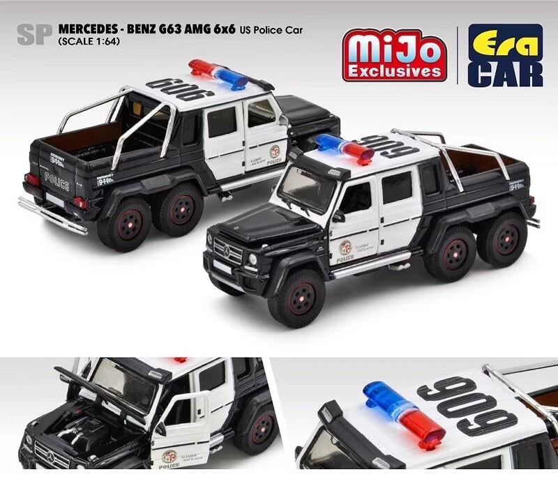 1/64 MIJO Exclusive Mercedes Benz G63 AMG 6X6 US Police Car MIJO