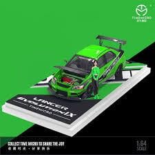 1/64 Mitsubishi Lancer Evo 9th Gen. TOYO TIRES GREEN with Figure - TIME MICRO
