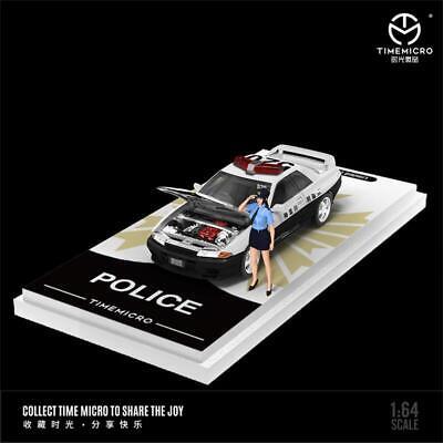 1/64 Nissan GTR R32 Police with Figure - TIME MICRO