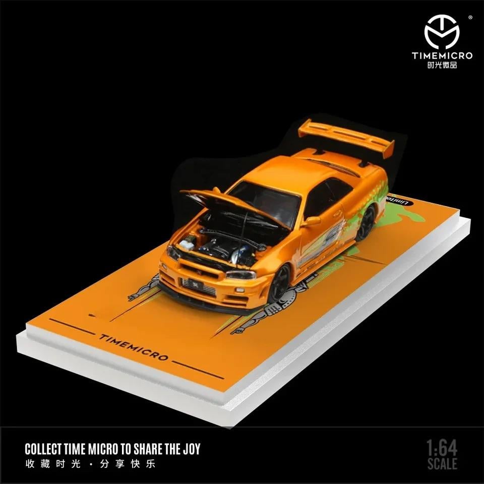 1/64 Nissan GTR R34 Fast Furious Orange - Time Micro