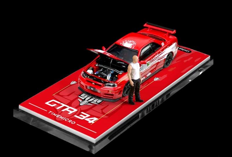 1/64 Nissan GTR R34 Speed and Passion with Figure - TIME MICRO