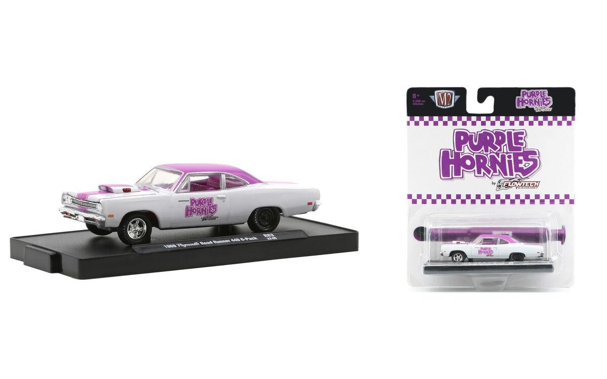 1/64 Plymouth Road Runner 440 1969 Purple Hornies (M2 MACHINES)