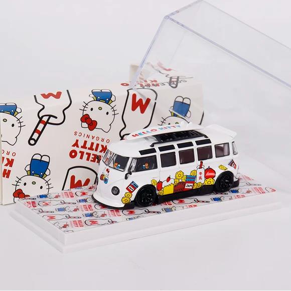 1/64 Volkswagen T1 Bus HELLO KITTY White (Flame Model)
