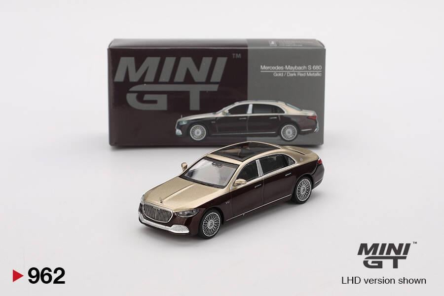 Mini GT 1/64 Mercedes-Maybach S680 Gold / Dark Red Metallic