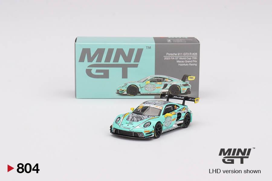 Mini GT 1/64 Porsche 911 GT3 R HubAuto Racing 2023 FIA GT World Cup 70th Macau Grand Prix