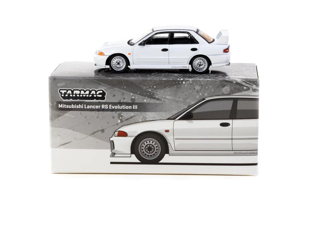 Tarmac Works 1/64 Mitsubishi Lancer RS Evolution III White - Lamley Special Edition