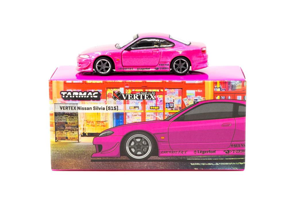 Tarmac Works 1/64 VERTEX Nissan Silvia S15 Pink Metallic