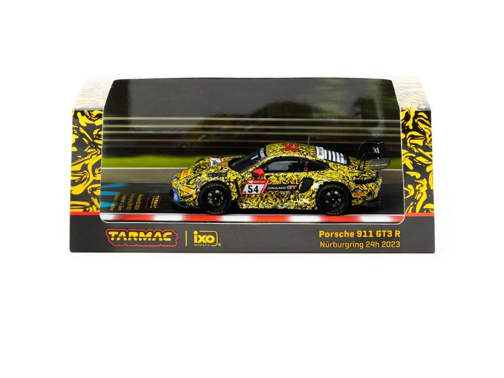 Tarmac Works X iXO Models 1/64 Porsche 911 GT3 R Nürburgring 24h 2023 - HOBBY64 - Ayhancan Güven T64-084-23NUR54