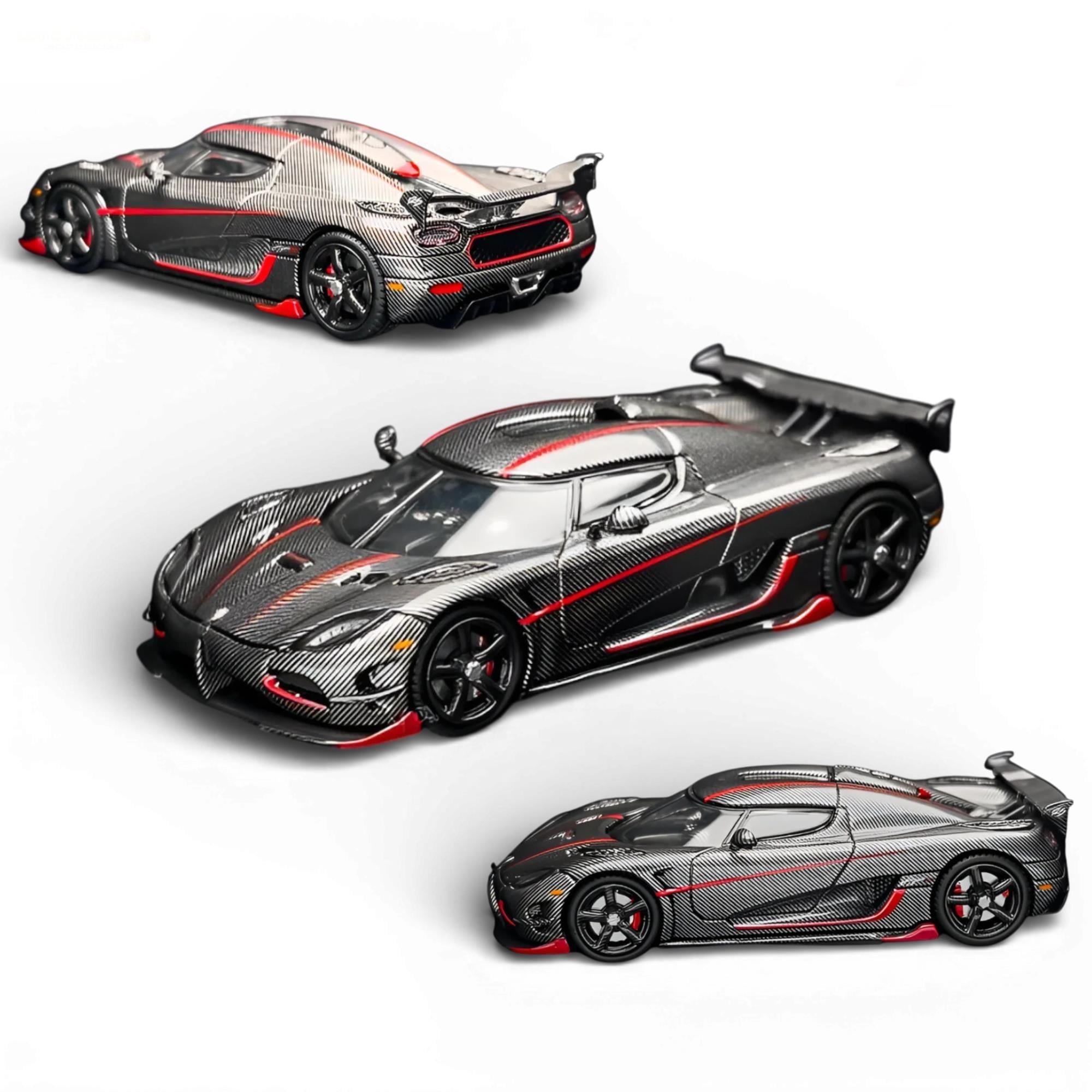 TPC Model Koenigsegg Agera RS Carbon Fiber Red Stripe