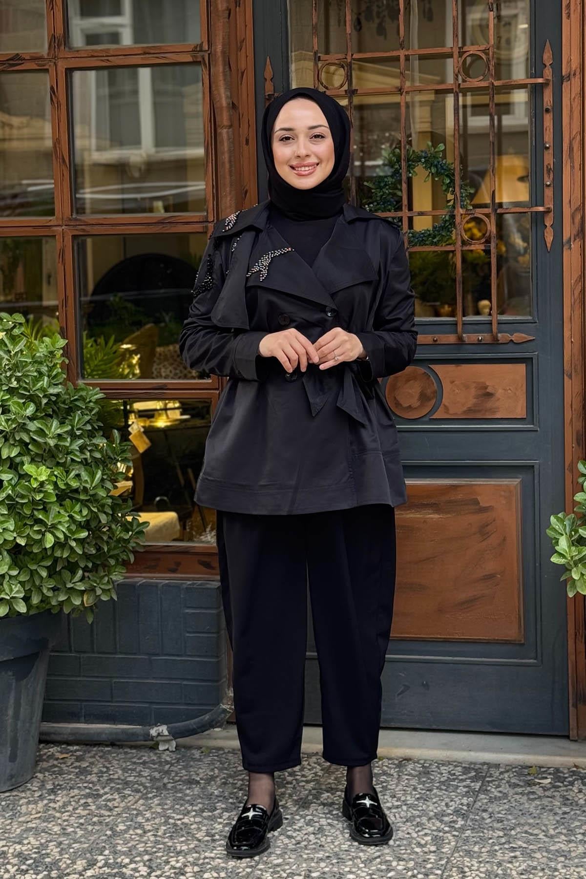 alMARWAH Ceket 404967-1 Siyah