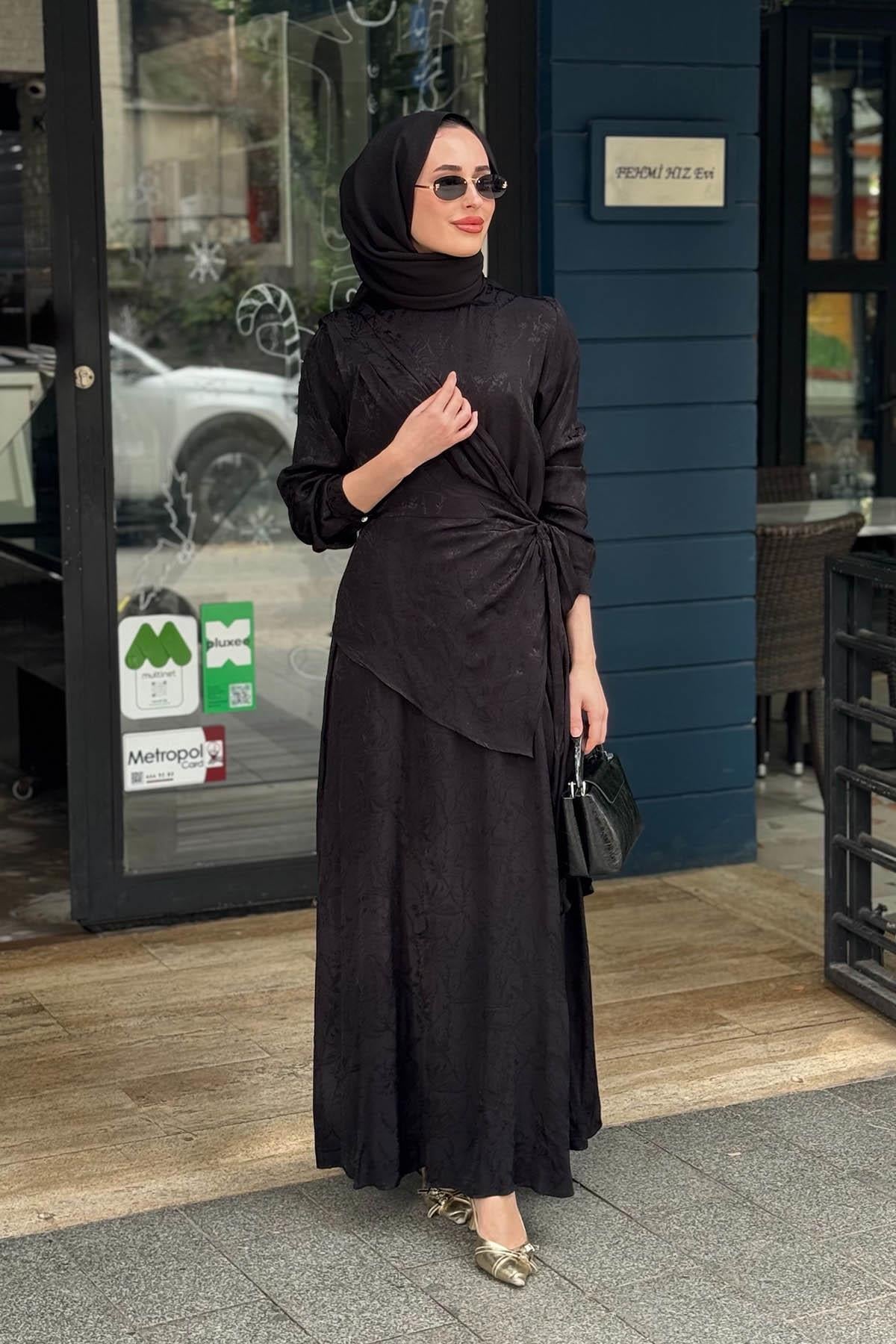 alMARWAH Elbise 905008 Siyah