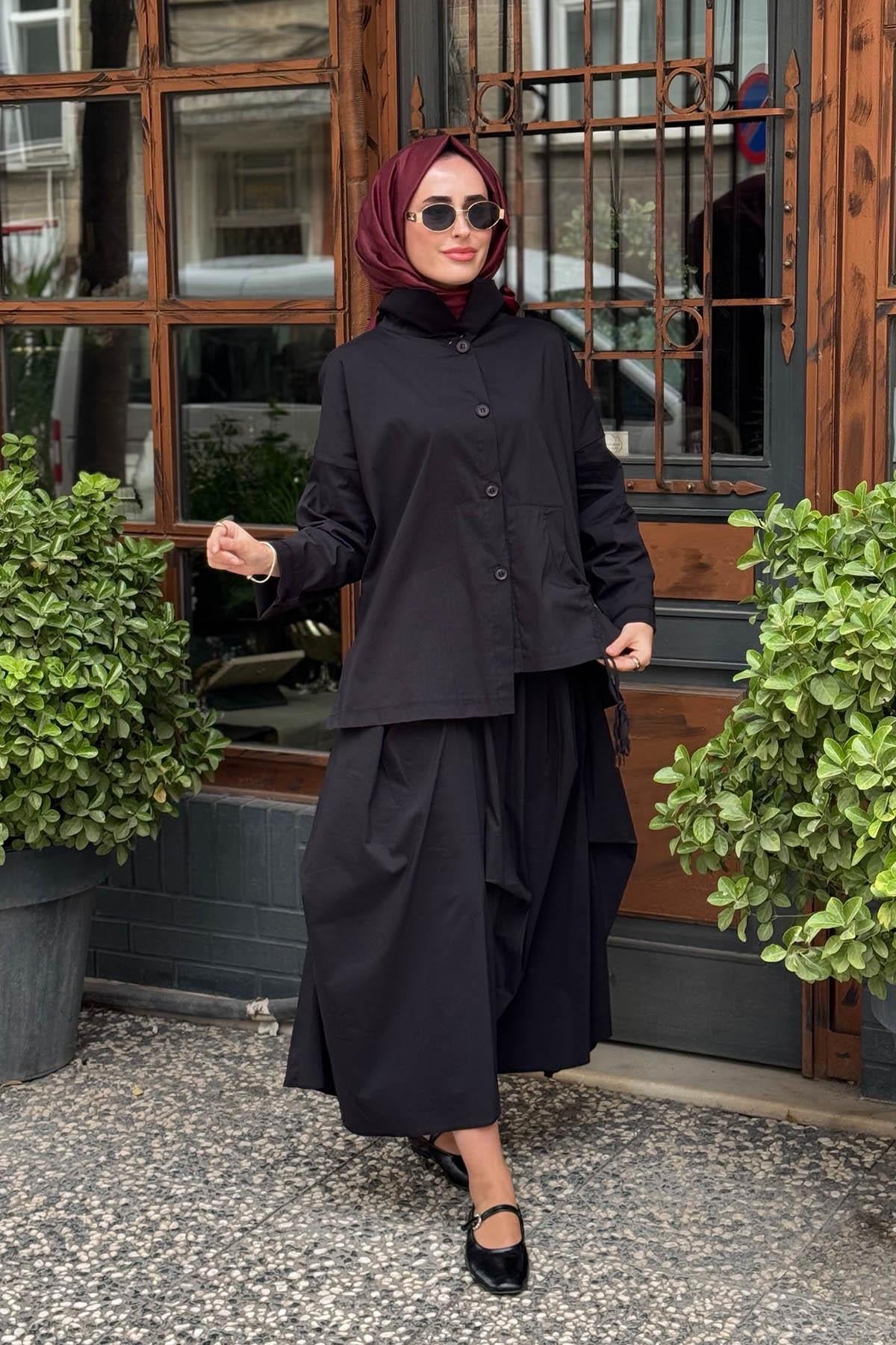 alMARWAH Etekli Takım 202921 Siyah
