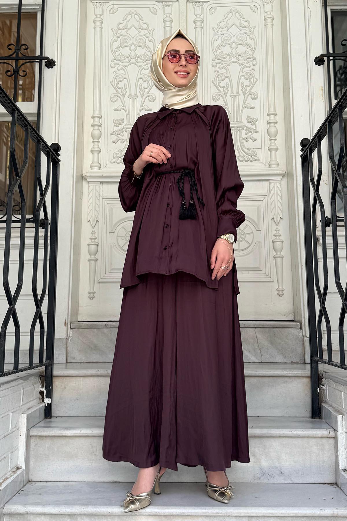 alMARWAH Pantolonlu Takım 202747 Bordo