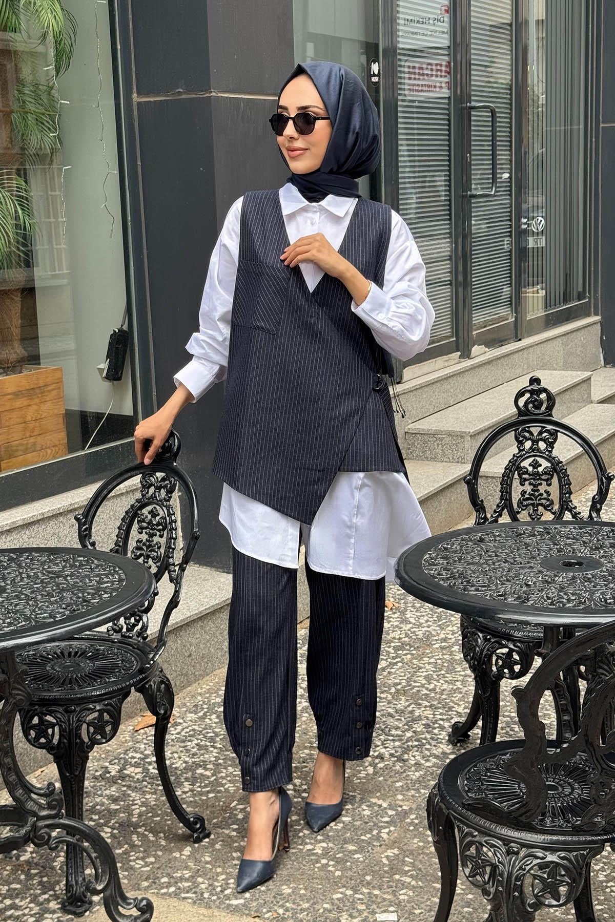 alMARWAH Pantolonlu Takım 202874 Lacivert