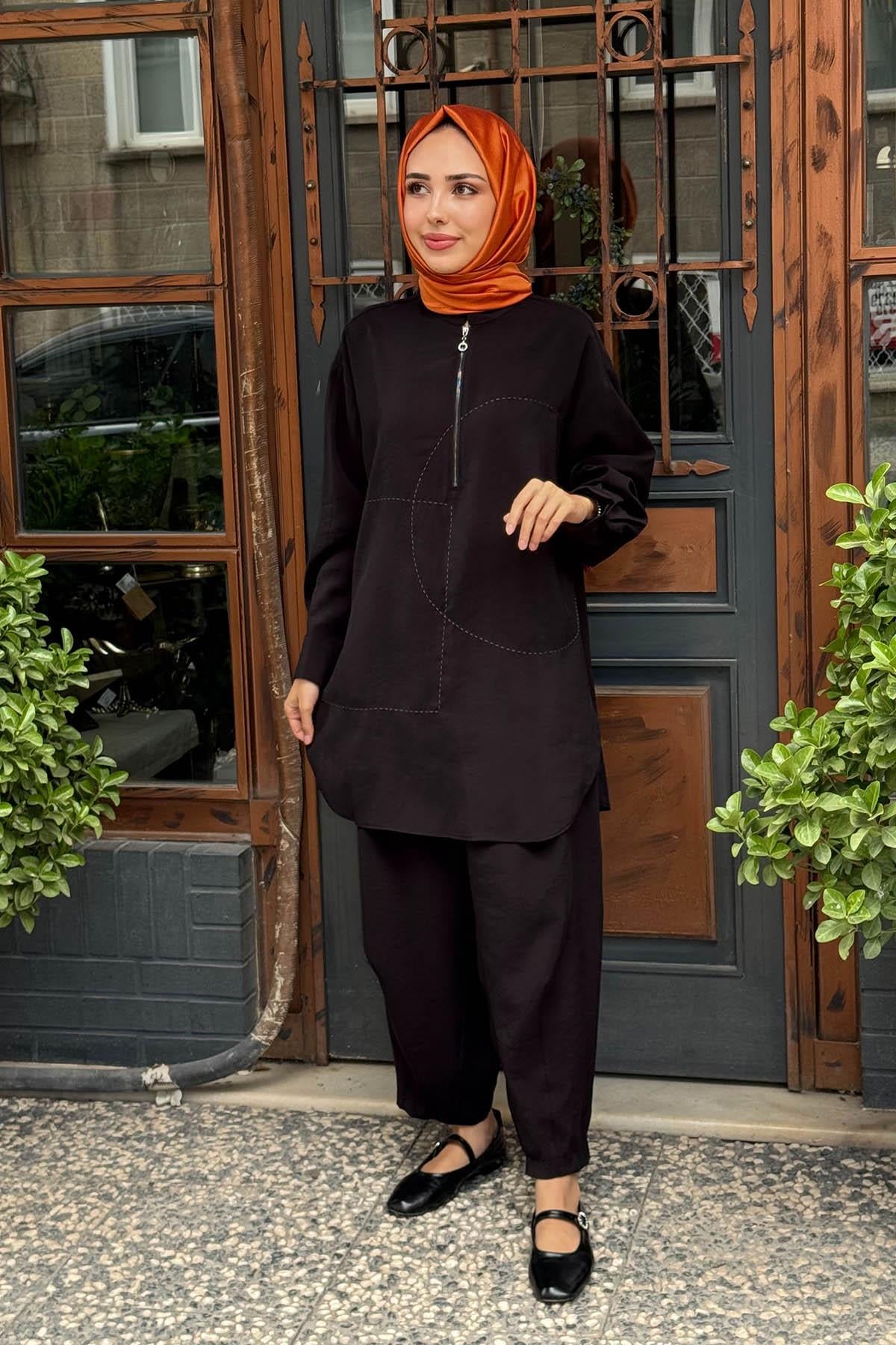 alMARWAH Pantolonlu Takım 202882 Siyah