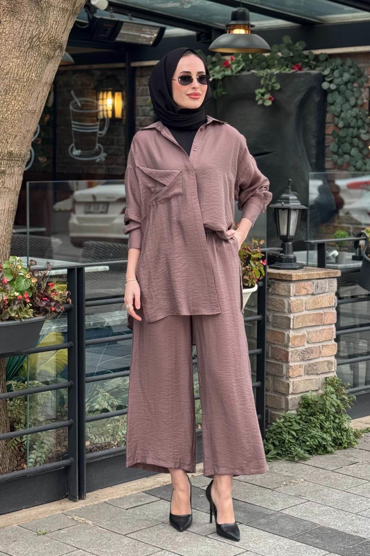 alMARWAH Pantolonlu Takım 202978 Camel