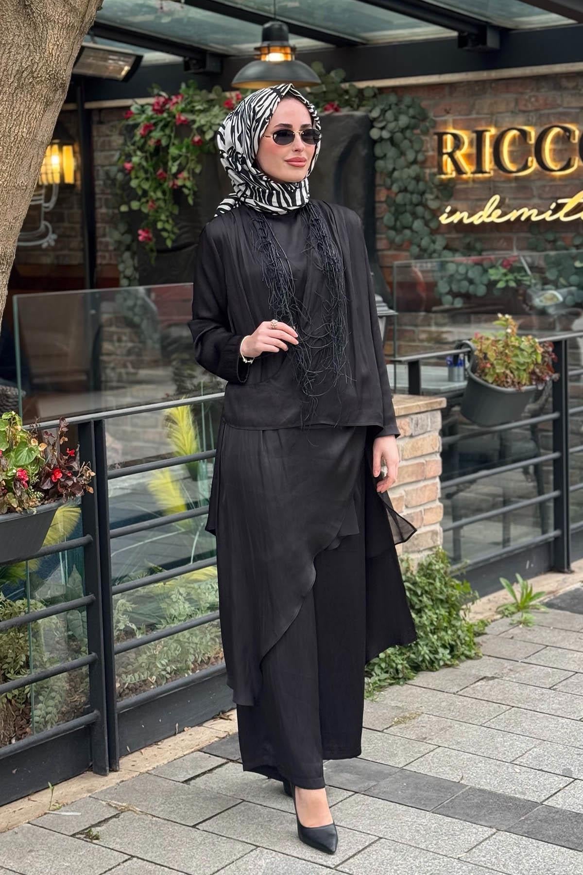 alMARWAH Pantolonlu Takım 203015 Siyah