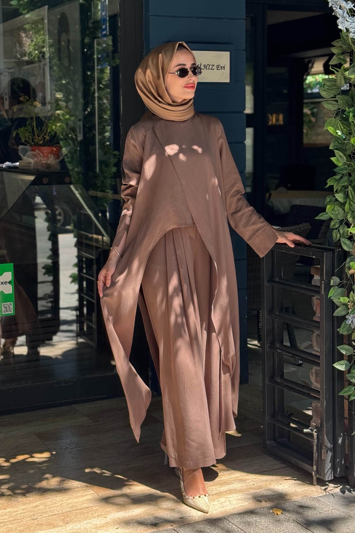 alMARWAH Pantolonlu Takım 203047 Camel
