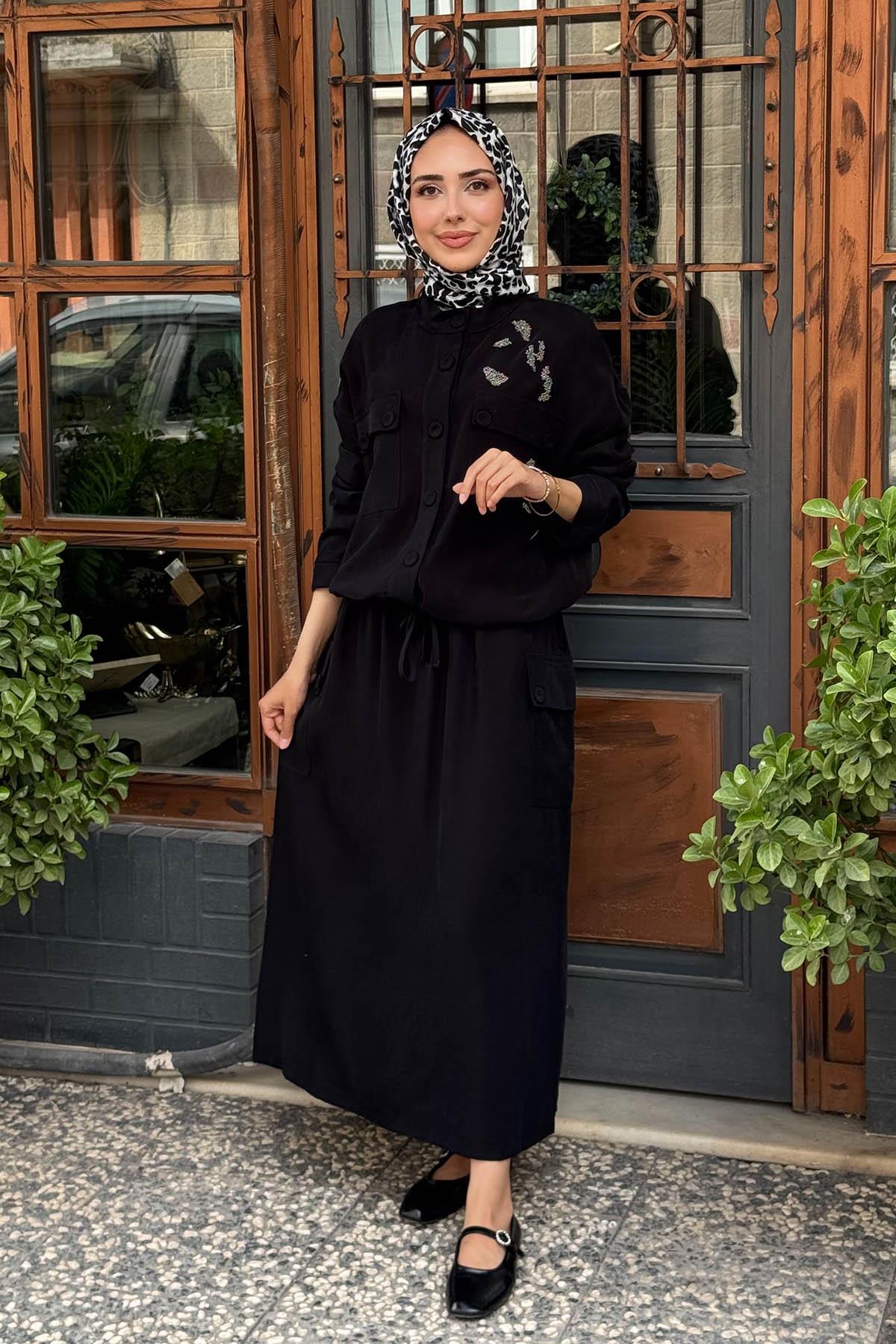 ceremony Etekli Takım W-6826 Siyah
