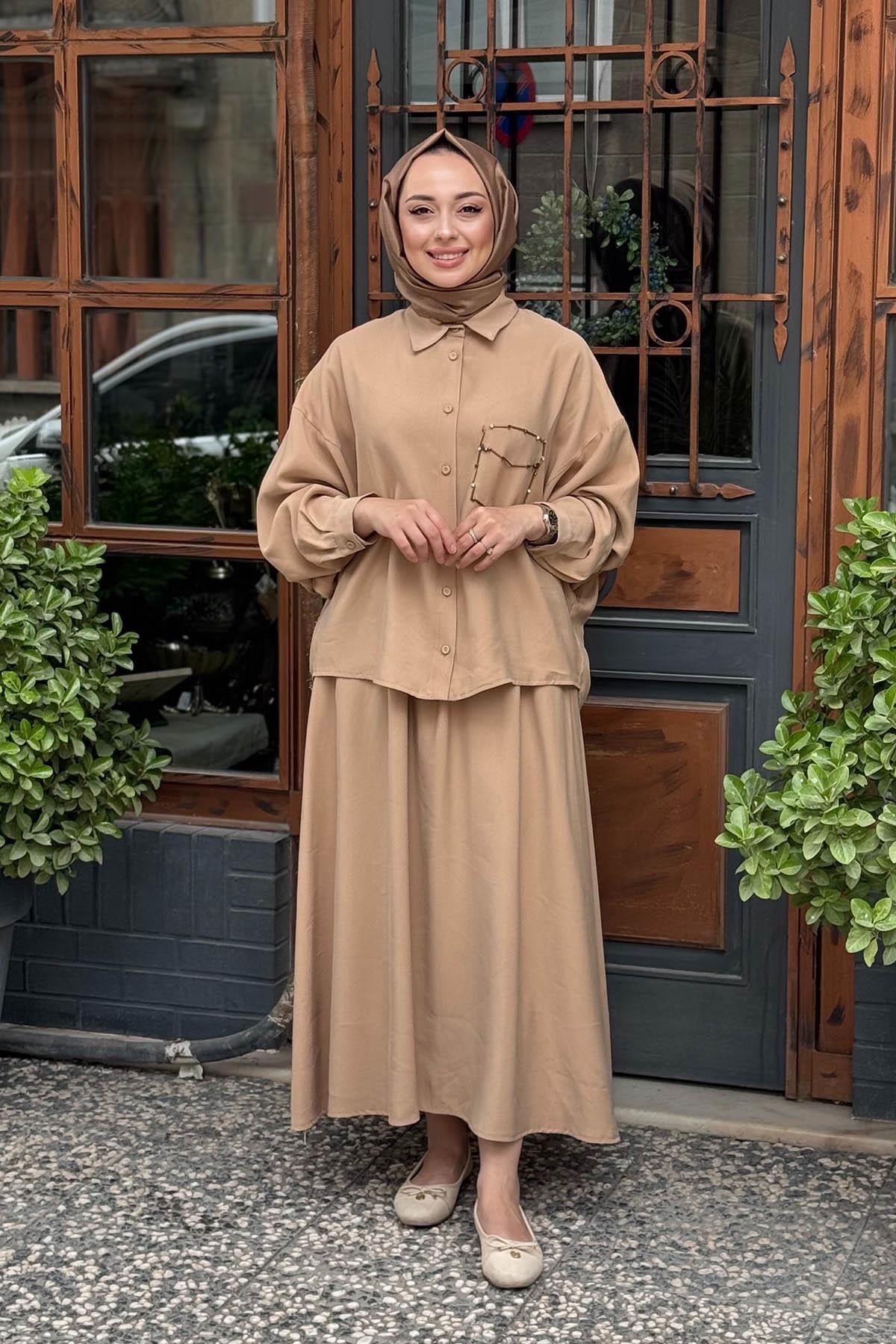 ceremony Etekli Takım W-6945 Camel