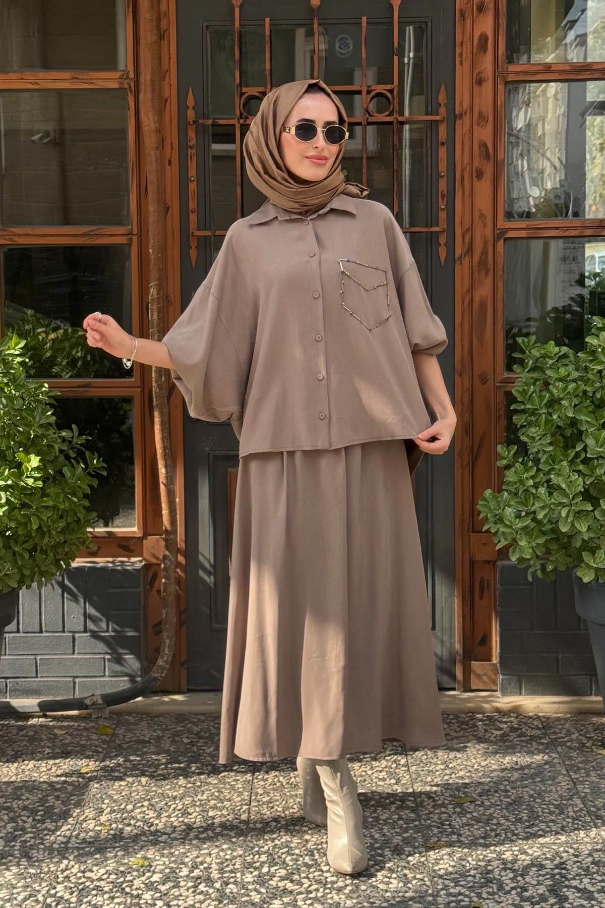 ceremony Etekli Takım W-6945 Vizon